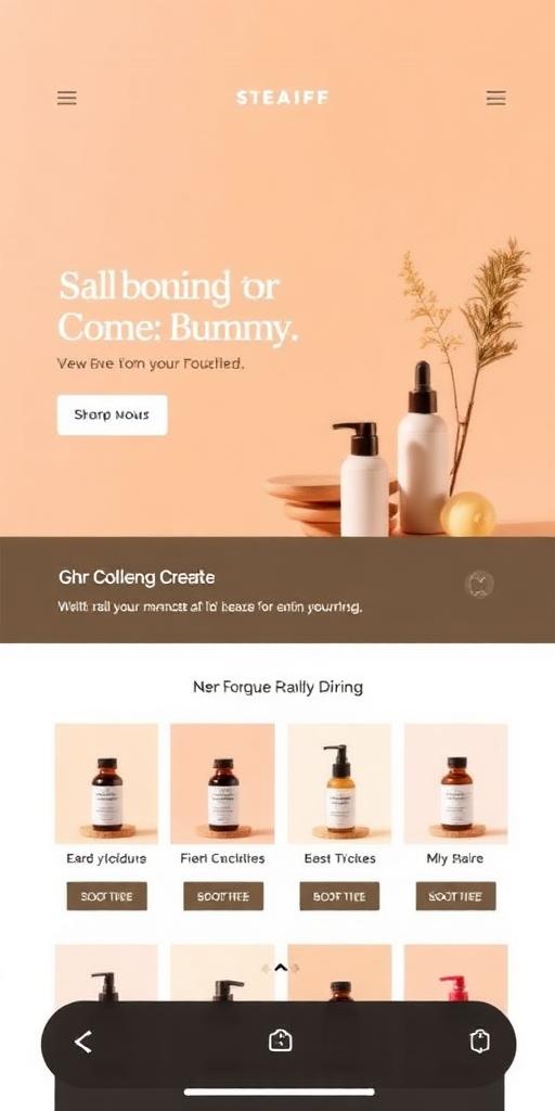 Minimal storefront template for a boutique skincare brand