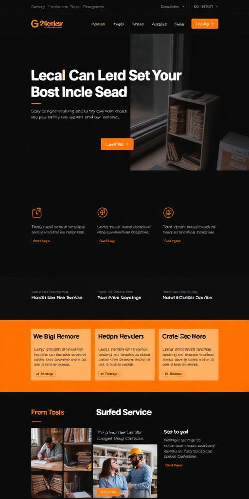 Bold homepage template for a local trades business